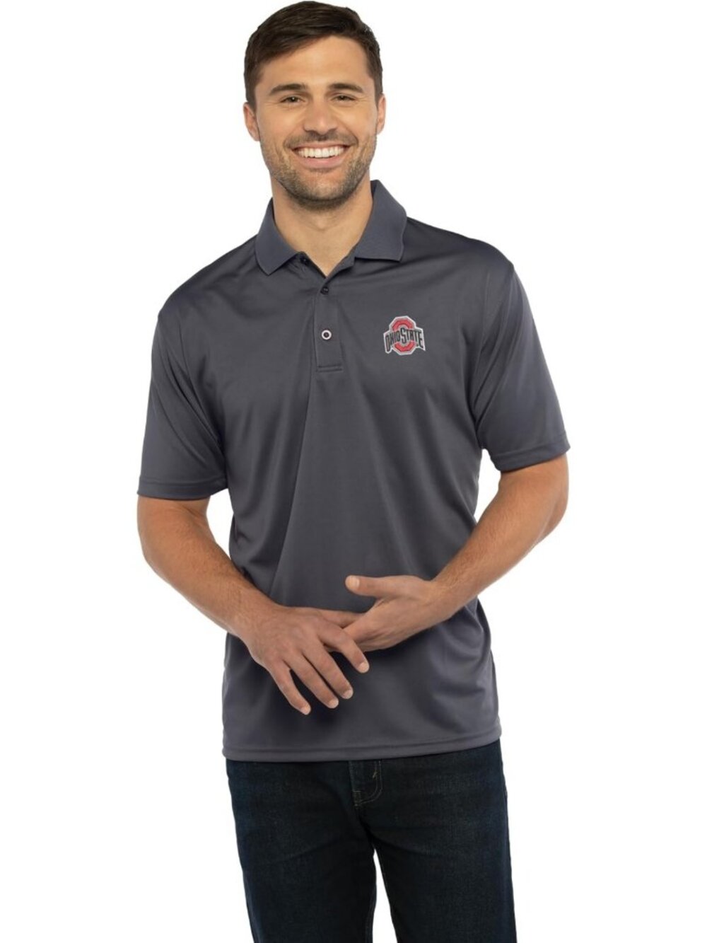 Vantage Apparel Men's Collegiate Premium Moisture Wicking Team Color Icon Polo